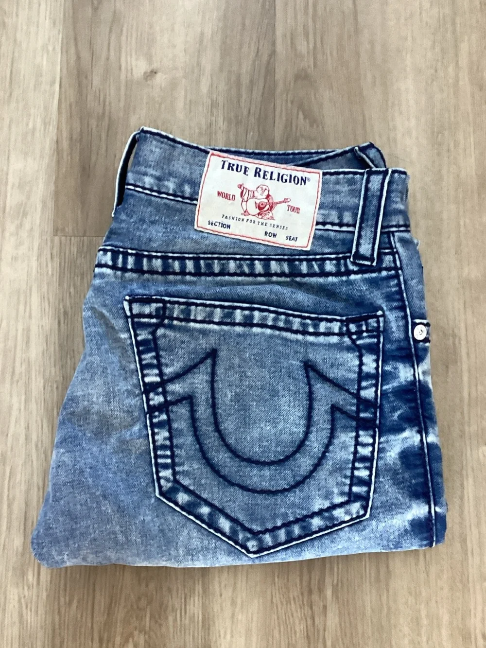 True Religion Men’s Light Blue Slim Denim Jeans Geno Style